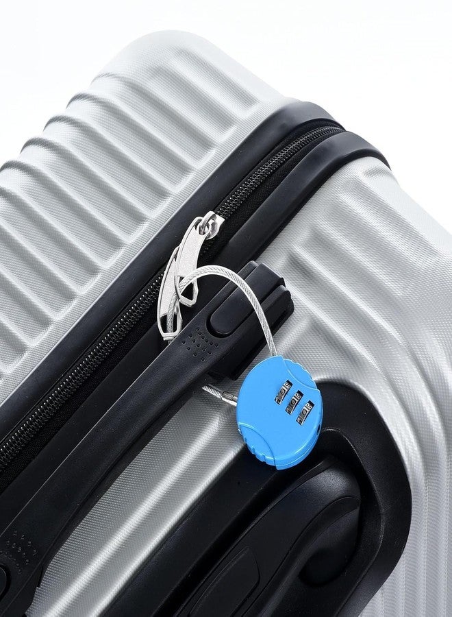 AISBUGUR Travel Combination Lock with Flexible Steel Cable 3 Digit Resettable Password Luggage Bag Suitcase Lock Portable Security Code Lock for Backpack Locker Gym School Briefcase Anti Theft Safety (Silver) - Image 5